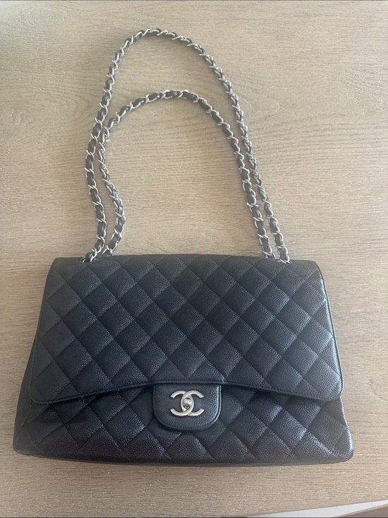 CHANEL Handbags - CHANEL Black Quilted Leather Shoulder Bag with Silver Chain